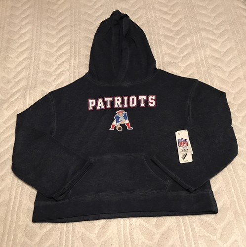 VETEMENTS Felpa con cappuccio New England Patriots Juniors Large 11 13 NFL Team Apparel nuova con etichette