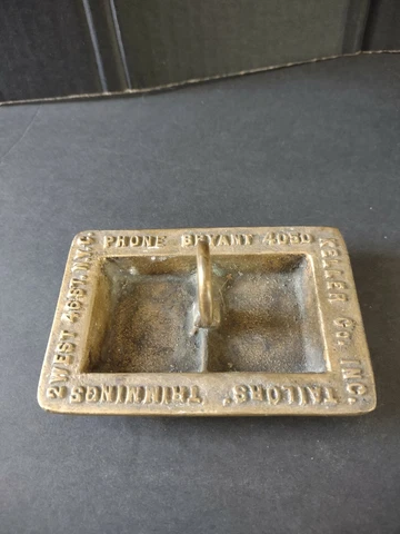 Antique ADVERTISING BRASS SEWING PIN or BUTTON HOLDER - KELLER CO. NYC Cover