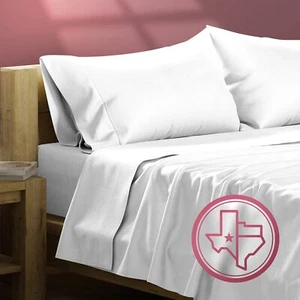 TEXAS LINEN CO. Egyptian Cotton King Bed Sheets - 800 Thread Count 4 PC Silve... - Picture 1 of 9