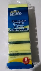 Paquete de 6 esponjas protector de uñas Scrub Buddies limpieza de cocina - Imagen 1 de 5