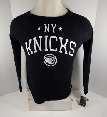 New Women's Ladies New York Knicks Black Long Sleeve Micro Thermal Shirt M NWT - Image 1 of 3