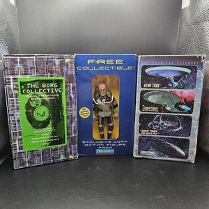 Star Trek VHS Box Set Collection Lot With Worf Playmates Collectors Figure Rare - Picture 1 of 8
