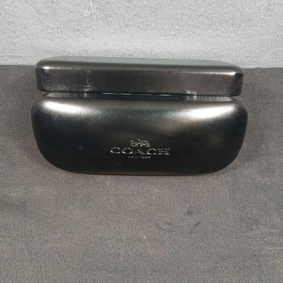 Estuche para gafas Coach New York auténtico negro con cubierta dura gafas de sol gafas Foto 1 de 4