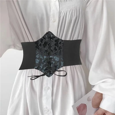 Women Wide Corset Belt Strap Fashion Waist Waspie for Dress Coats Halloween - image 1 of 4