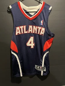 ADIDAS ATLANTA HAWKS PAUL MILLSAP MEN'S NBA AUTHENTIC JERSEY NAVY BLUE SIZE 44 - Picture 1 of 9