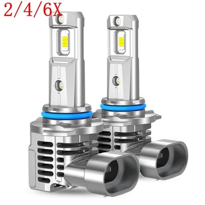 Bombilla de faro LED 2/4/6X 9005 HB3 6500K blanco haz alto más brillante listo para Canbus Foto 1 de 4