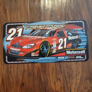 NEW Nascar Ricky Rudd Plastic License #21 Motocraft Car Goodyear - Picture 1 of 7