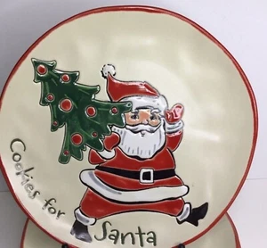 Serving ~ Dinner Plate Eli + Ana cookies for Santa stoneware 11” New - Picture 1 of 2