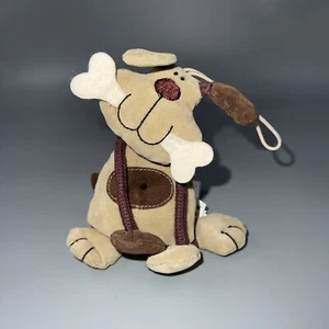 JELLYCAT DINGLY DANGLY DEREK DOG AND BONE Key Chain Purse Dangler NWT RARE - Picture 1 of 6