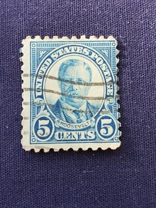 5 cent roosevelt stamp. extremely rare error 9 perf over11. rich color. m offer - Picture 1 of 4