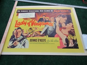 Póster de la película de 1957 de Lady of Vengeance 22x28 ~ 57/452 ~ Dennis O'Keefe, Ann Sears - Imagen 1 de 3