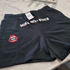 NIke Sportswear Essential HI-Rise Fleece Women's Shorts S Black White DV0023-010