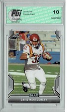 David Montgomery 2019 Leaf Draft #16 Rookie Card PGI 10