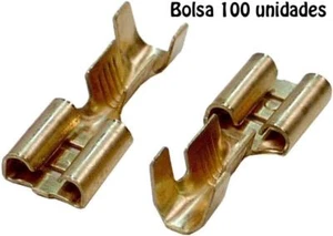 Terminales Faston 6,3mm hembra (100 unidades) - Imagen 1 de 2