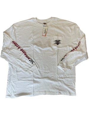 Harley-Davidson Men's Long Sleeve T-Shirt White Size 4XL Pocono NEW 5512-HK5U - Image 1 of 4