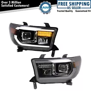 Headlight Assembly Set Fits 2008-2017 Toyota Sequoia 2007-2013 Tundra - Picture 1 of 10