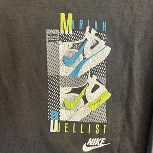 Chemise Nike vintage Air Mariah & Duelliste chaussures t-shirt années 80 90 grand USA running - Photo 1/15