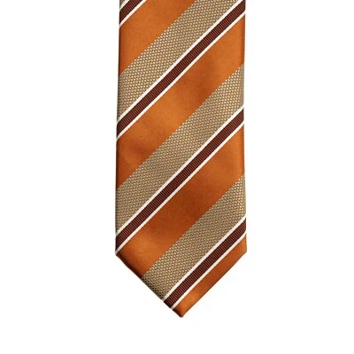 $290 ITALO FERRETTI галстук полковой ржавчины 100% шелк ручной работы в Италии - Изображение 1 из 3