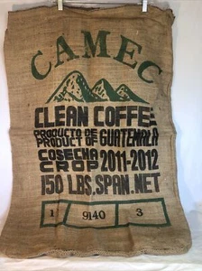 Camec ~ Bolsa Café Yute/Arpillera 28x40 en Guatemala 2011/2012 Logo (9140) - Imagen 1 de 7