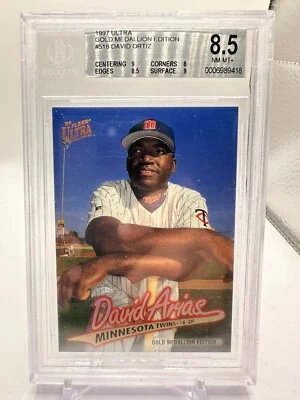 David Ortiz 1997 Ultra Gold Medallion Edition BGS 8,5 casi nuevo Red Sox Rookie Foto 1 de 2