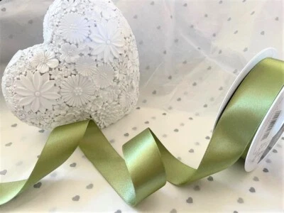 Berisfords KHAKI grün - doppelseitiges Satinband Hochzeit (80) - 3 mm bis 50 mm