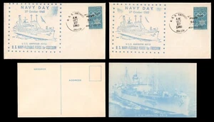 USS AMPHION (AR-13) WWII Repair Ship • 1960 NAVY DAY Canceled Covers & Postcards - Picture 1 of 1