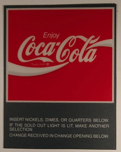CALCOMANÍA MÁQUINA DE SODA COCA-COLA 4""x5"" 5 piezas con respaldo adhesivo - Imagen 1 de 1