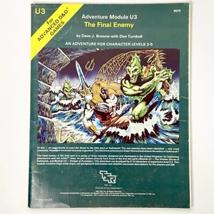 Vintage D&D Advanced Adventure Module U3 TSR 1983 The Final Enemy - Picture 1 of 4