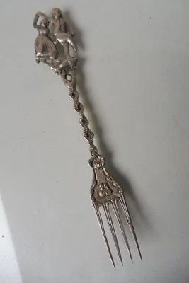 Molto Bella, Molto Vecchio Forchetta Decorativa, Forchetta In Argento - Immagine 1 di 4
