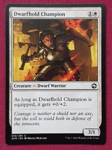 Magic The Gathering ADVENTURES IN FORGOTTEN REALMS DWARFHOLD CHAMPION card MTG - Picture 1 of 2
