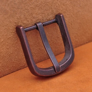 Hebilla de cinturón de un solo pasador retro de cobre de alta calidad para hombre ajuste correa de 40 mm - Imagen 1 de 11