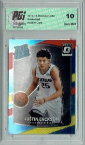 Justin Jackson 2017 Donruss Optic #158 Red & Yellow Rookie Card PGI 10