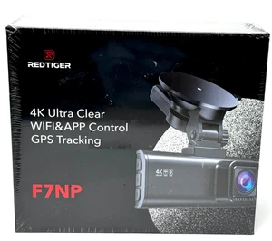 REDTIGER F7NP Dash Camera Front Rear 4K Dash Cam Built-In WiFi & GPS For Car - Picture 1 of 5
