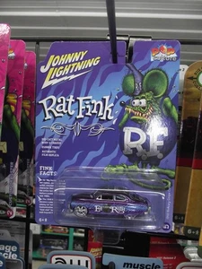 Johnny lightning 1/64 1949 mercury rat fink black & Blue  NIB - Picture 1 of 1