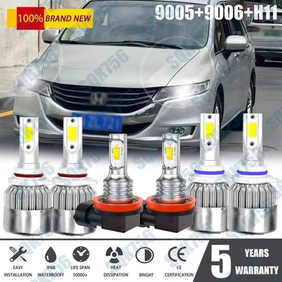 Kit de luces antiniebla LED de haz alto bajo para Honda Odyssey 2005-2010 Foto 1 de 4