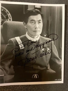 George Takei Star Trek personalized autographed 8 x 10 B&W picture very nice - Picture 1 of 1