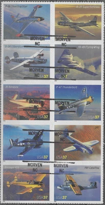 NORTH CAROLINA PRECANCELS, 37c ADVANCES IN AVIATION, MORVEN, TYPE 841, 20 DIFF. - Image 1 of 2