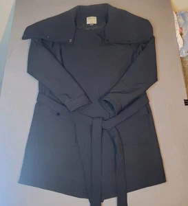 ORTTU Black Gabriel Jacket Coat Wrap Robe Style Tie Waist Belted SMALL Unisex - Picture 1 of 10