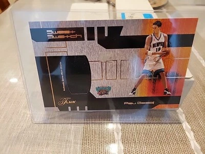 Tarjeta Jumbo Pantalones Cortos Usados en Juegos PAU GASOL 2002-03 Flair "Sweet Swatch" - #375/750! Foto 1 de 4