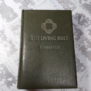 The Living Bible Paraphrased TYNDALE TLB 1973 Padded Green Hardcover - Bild 1 von 11