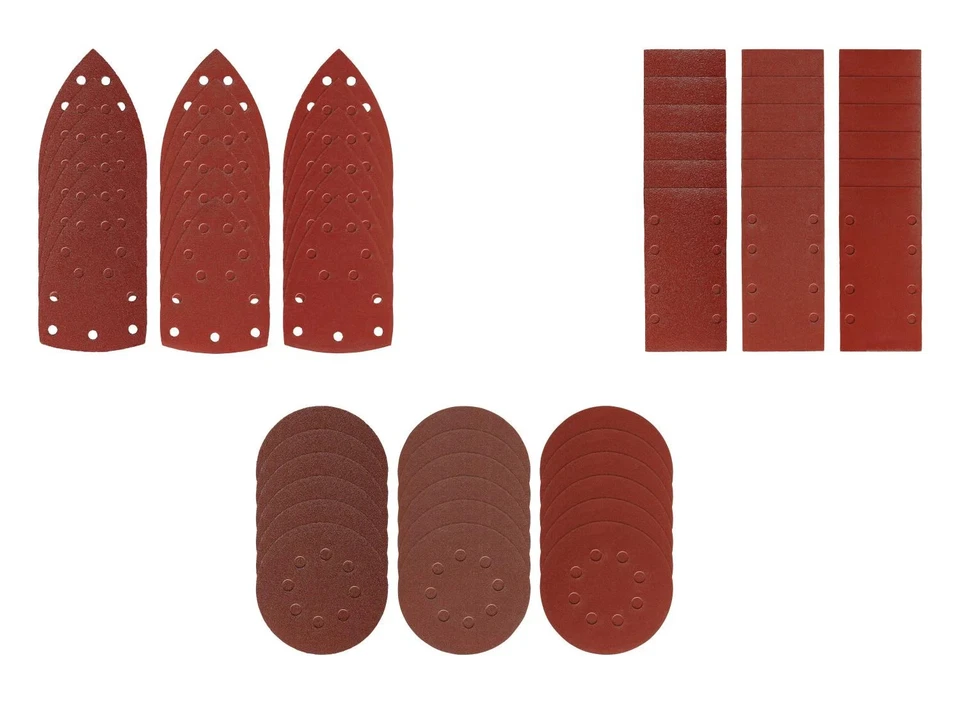 Schleifpapier-Set 18 Blatt Handschleifer Schwingschleifer oder Exzenterschleifer - Bild 1 von 1