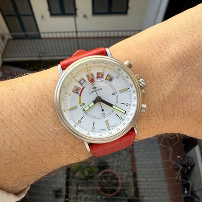 Herrenuhr Lorenz Yachttimer Regatta Vintage 1986 Valjoux 7767 Fullset - Bild 1 von 4