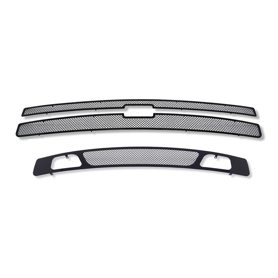 Combo de inserción de rejilla de malla negra para Chevy Silverado 1500 2007-2013 Foto 1 de 3