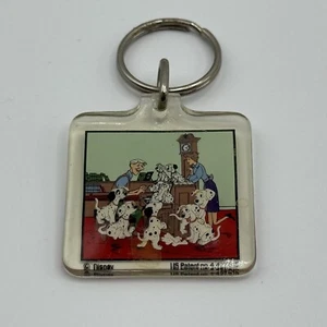 Vintage Disney 101 Dalmatians Keychain, 2 Sided Key Ring - Picture 1 of 2