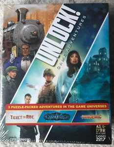 Unlock Ticket To Ride/Mysterium/Pandemic 3 Games By Space Cowboys Sealed. Englsh - Picture 1 of 10