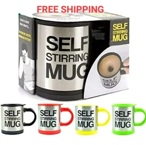 Coffee Mug Self Stirring Coffee Mug with Lid Self Mixing & Spinning - Picture 1 of 13