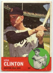 1963 TOPPS BASEBALL #96 LOU CLINTON - BOSTON RED SOX VG-EX RAW (SG-0058) - Imagen 1 de 4