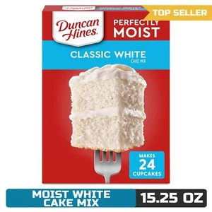 Duncan Hines Classic White Cake Mix, Perfectly Moist, 15.25 oz - Picture 1 of 11