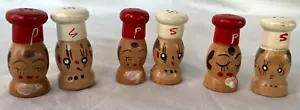 DE COLECCIÓN 3 PARES.. MADERA..CHEF.. SAL Y PIMIENTA.. AGITADORES..JAPÓN - Imagen 1 de 2