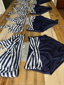 High Waisted, Modest Bikini Set- Size LARGE - Navy and White- NEW WITH TAGS - Picture 1 of 15